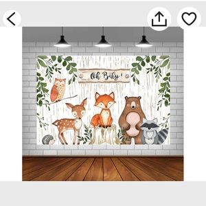 Woodland Oh Baby backdrop